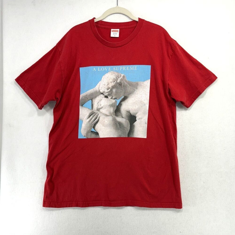 Supreme Shirt Men XL Red A Love Supreme Rodin Kiss SS17 Collectible Tee USA